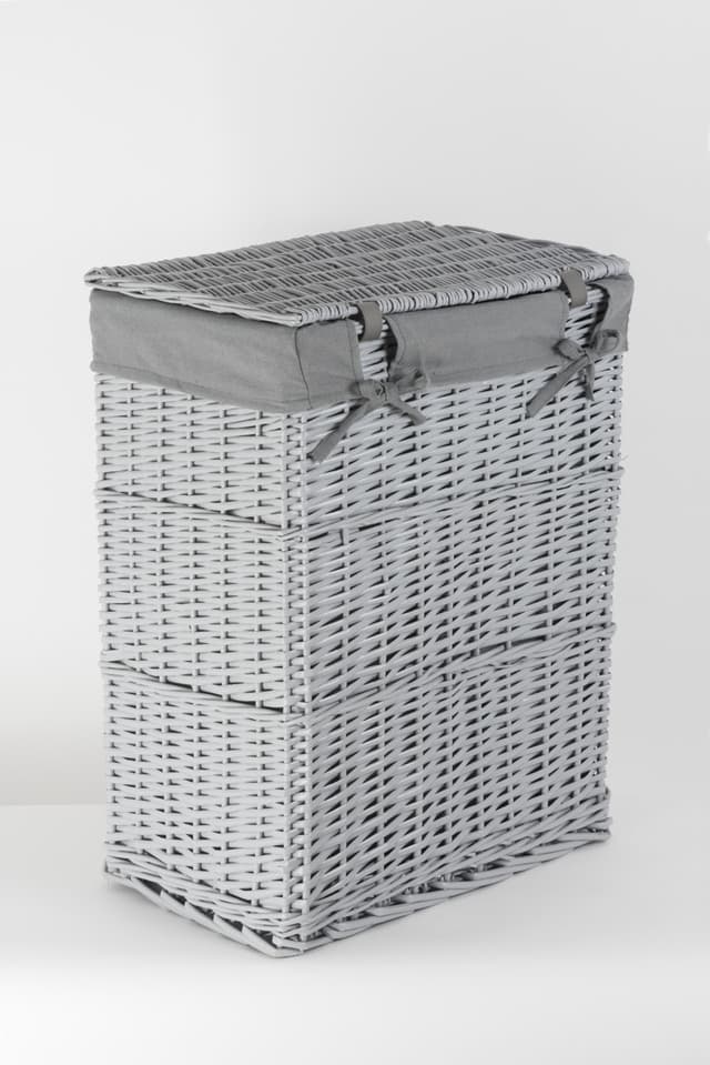 Kosz wiklinowy SZARY 715L SZARA Koszoplotka szary z wyściółką szarą