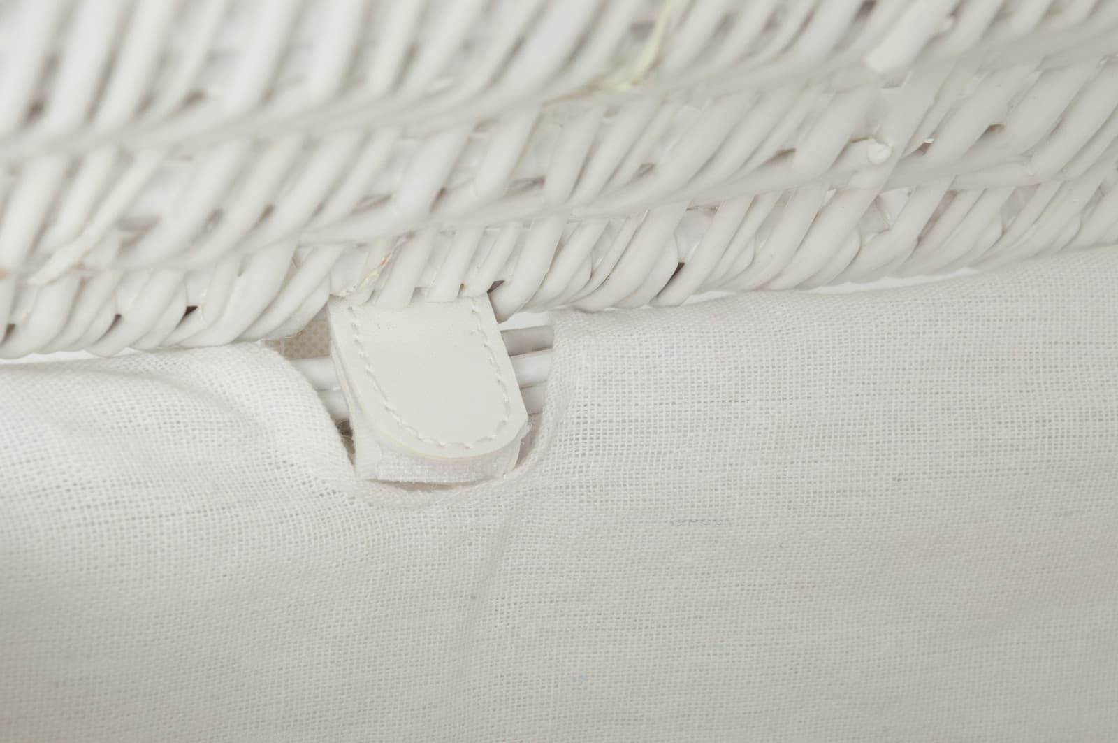 Kosz wiklinowy BIEL 715L ECRU Koszoplotka biały z wyściółką białą