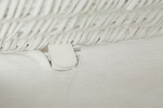 Kosz wiklinowy BIEL 715L ECRU Koszoplotka biały z wyściółką białą