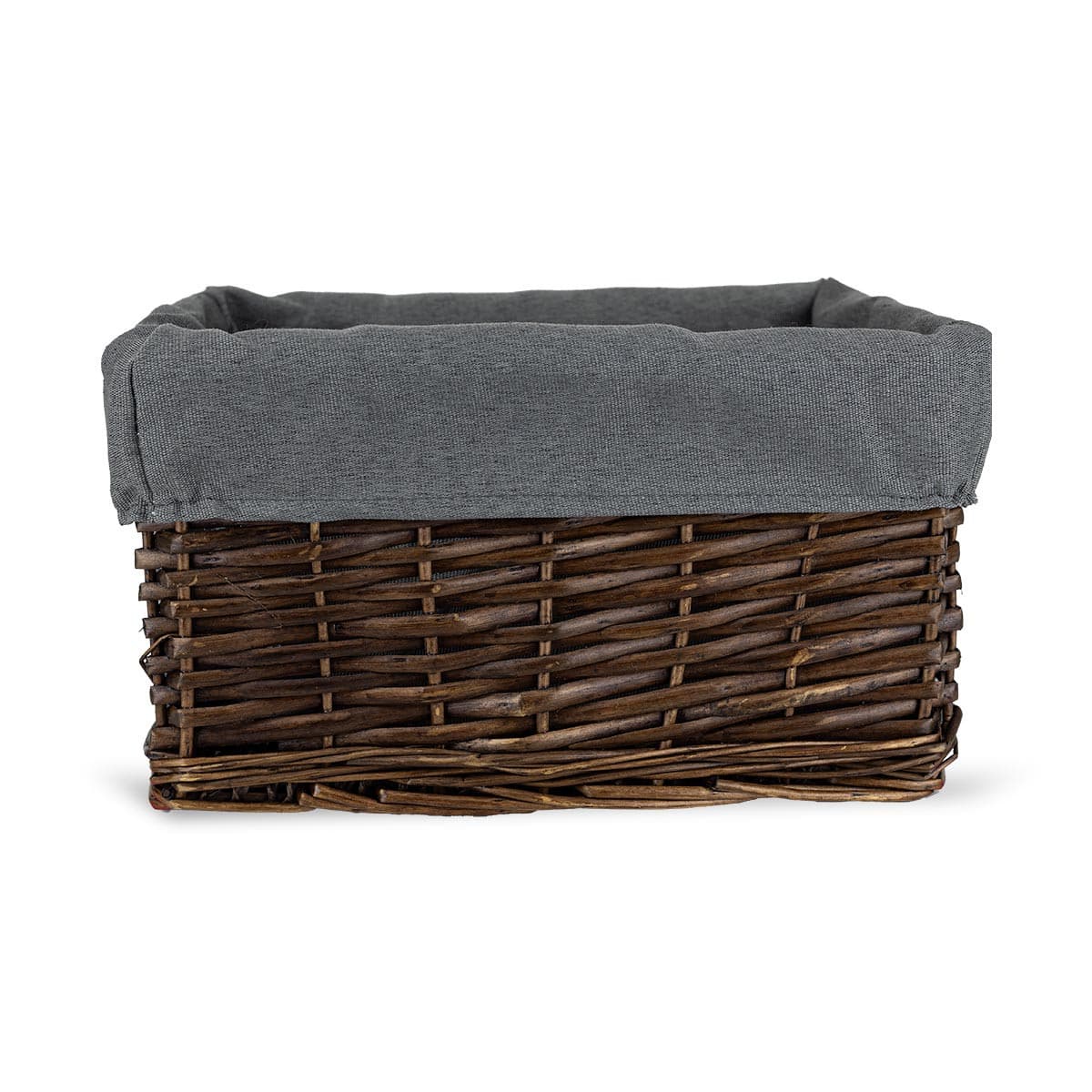 Koszyk wiklinowy Koszoplotka wenge z wyściółką 30x20x15h