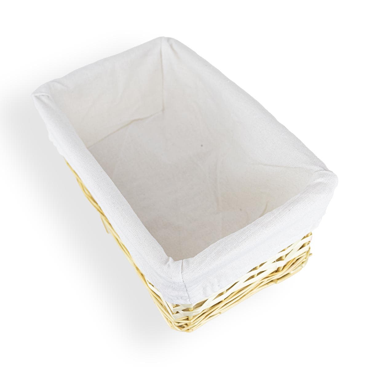 Koszyk wiklinowy Koszoplotka naturalny z wyściółką 27x17x11h