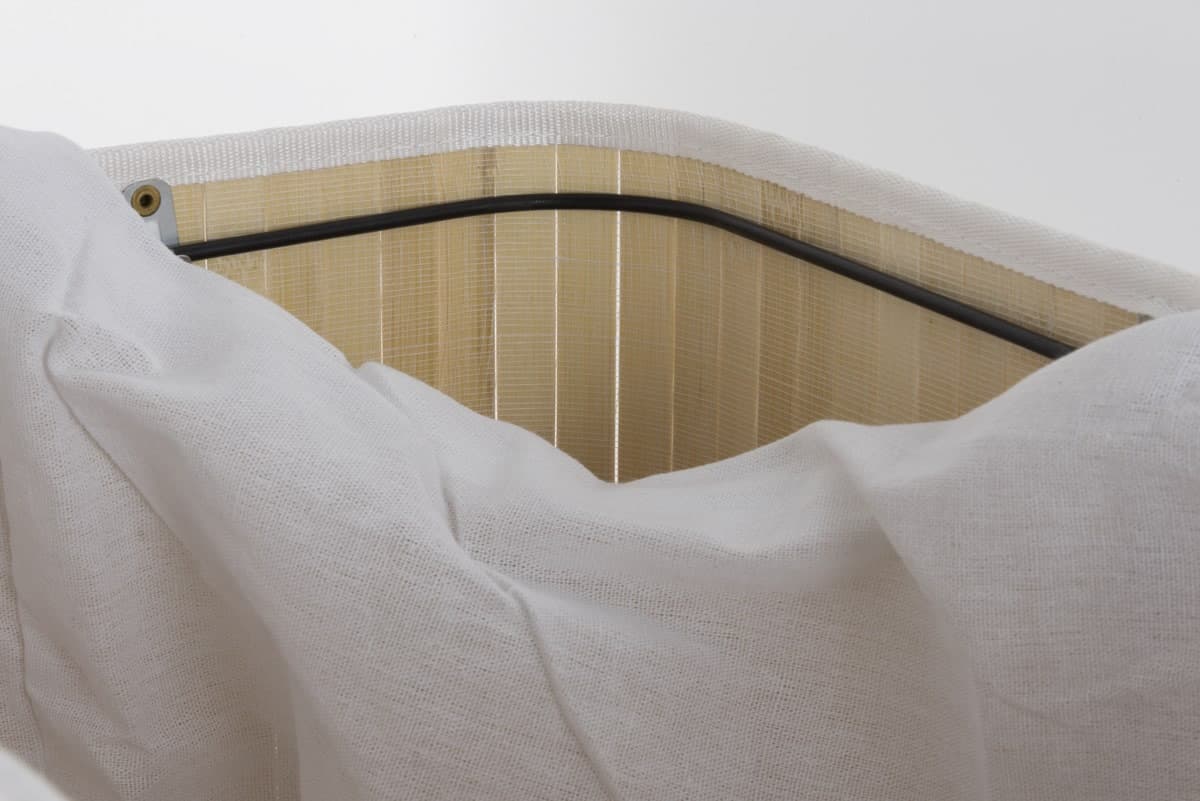 Kosz bambusowy z wyściółką na pranie Koszoplotka biały 52x32x63h