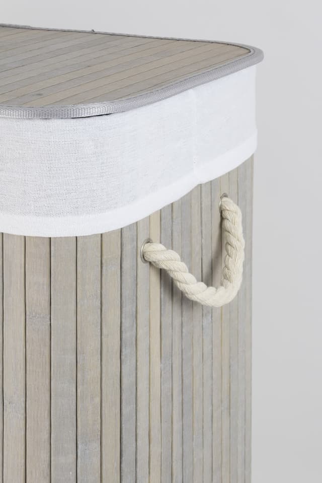 Składany kosz na pranie 52x32x63cm SZARY 532 BAMBUSOWY ECRU Koszoplotka