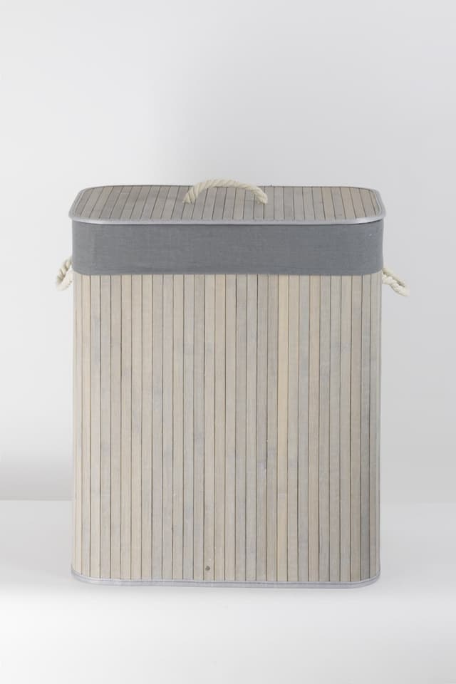 Składany kosz na pranie 52x32x63cm SZARY 532 BAMBUSOWY GRAFIT Koszoplotka