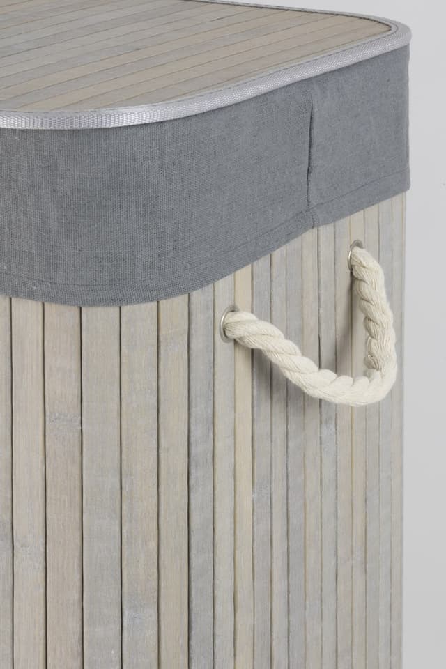 Składany kosz na pranie 52x32x63cm SZARY 532 BAMBUSOWY GRAFIT Koszoplotka