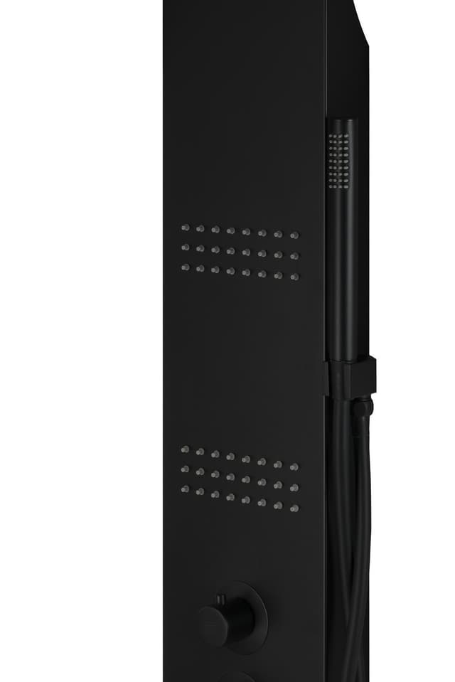 Panel prysznicowy Corsan LED KASKADA Mieszacz Czarny Deszczownica LED Wylewka