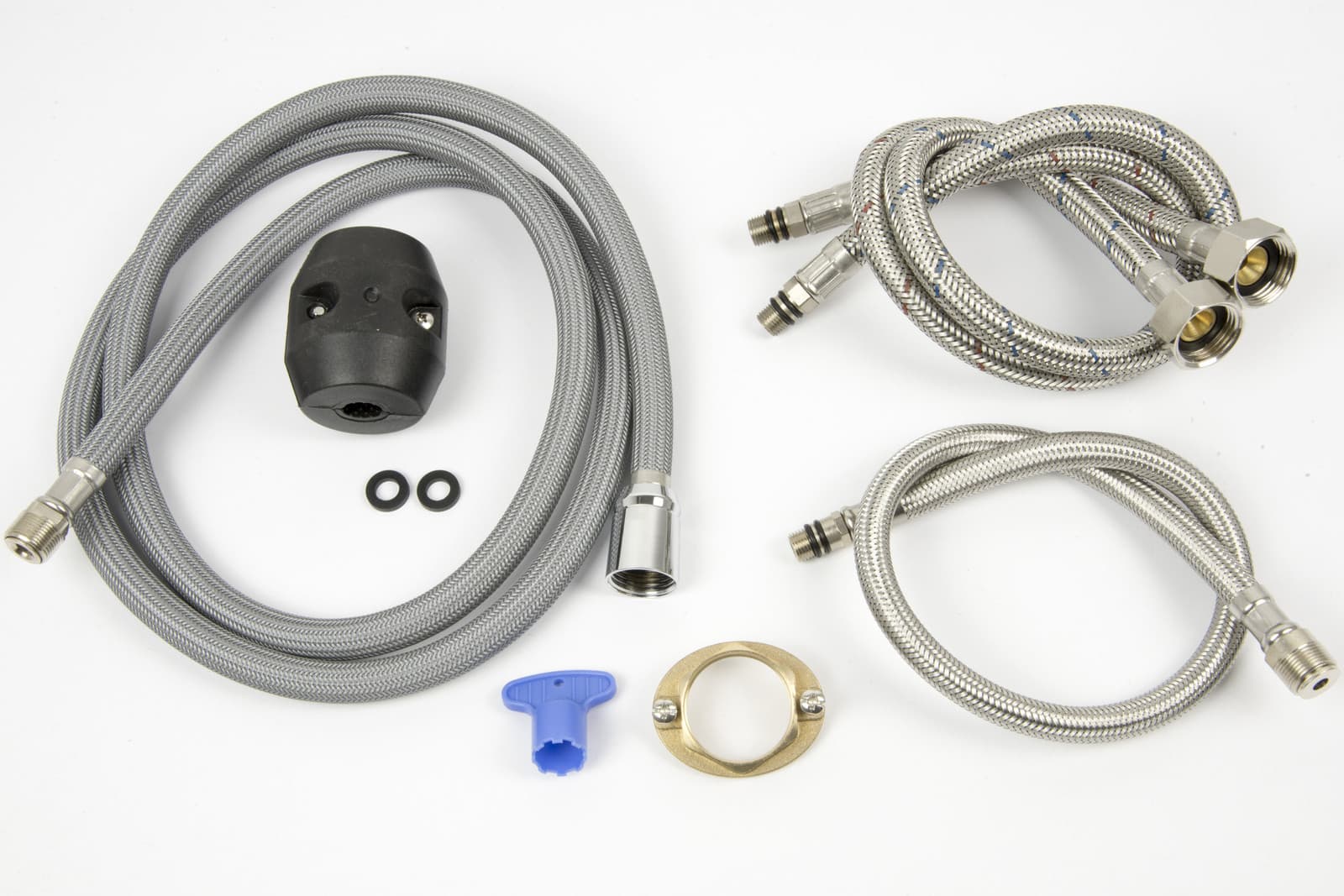 Bateria wannowa 3 otworowa LUGO CMB7542CH z wylewką i słuchawką prysznicową chromowana