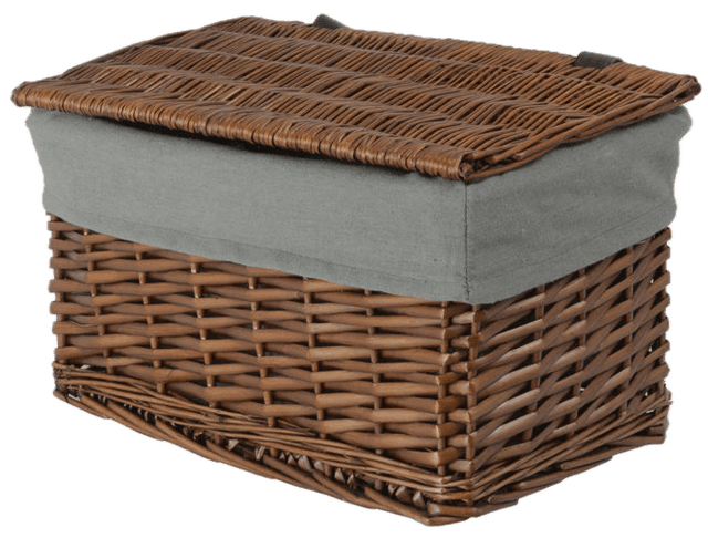 Skrzynia wiklinowa z wyściółką Koszoplotka wenge 52x36x30h