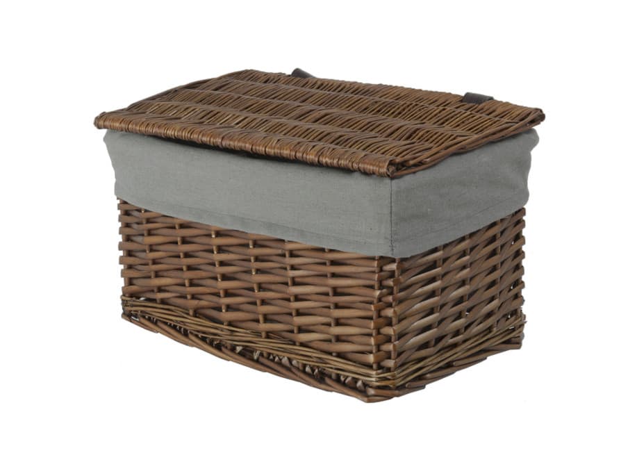 Skrzynia wiklinowa z wyściółką Koszoplotka wenge 52x36x30h