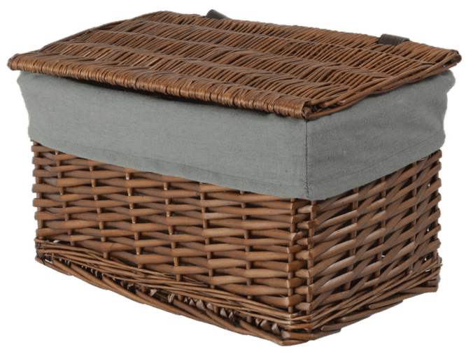 Skrzynia wiklinowa z wyściółką Koszoplotka wenge 58x43x35h