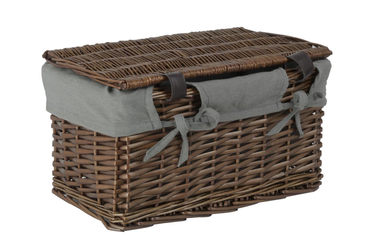 Skrzynia wiklinowa z wyściółką Koszoplotka wenge 58x43x35h