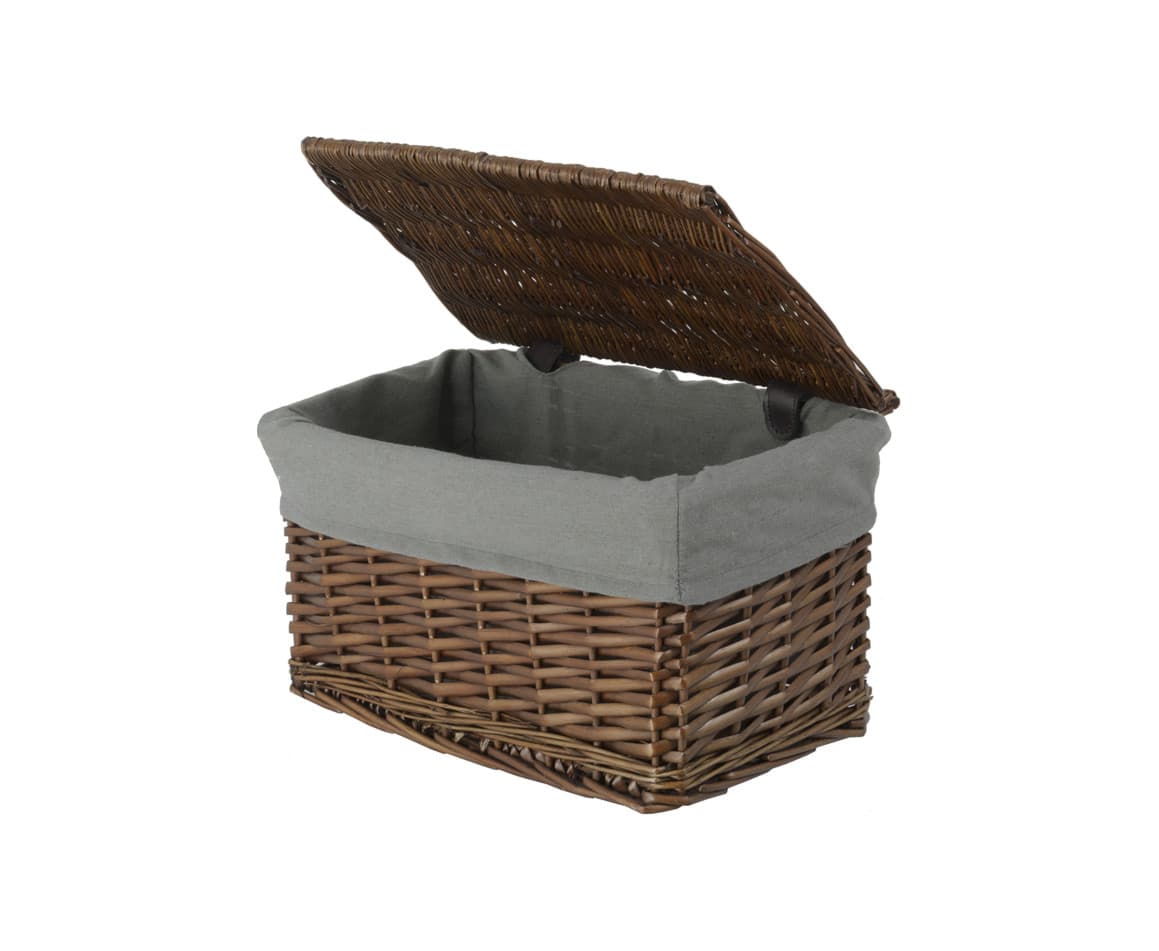 Skrzynia wiklinowa z wyściółką Koszoplotka wenge 45x28x27h