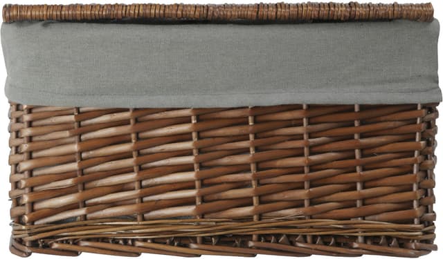 Skrzynia wiklinowa z wyściółką Koszoplotka wenge 38x22x22h