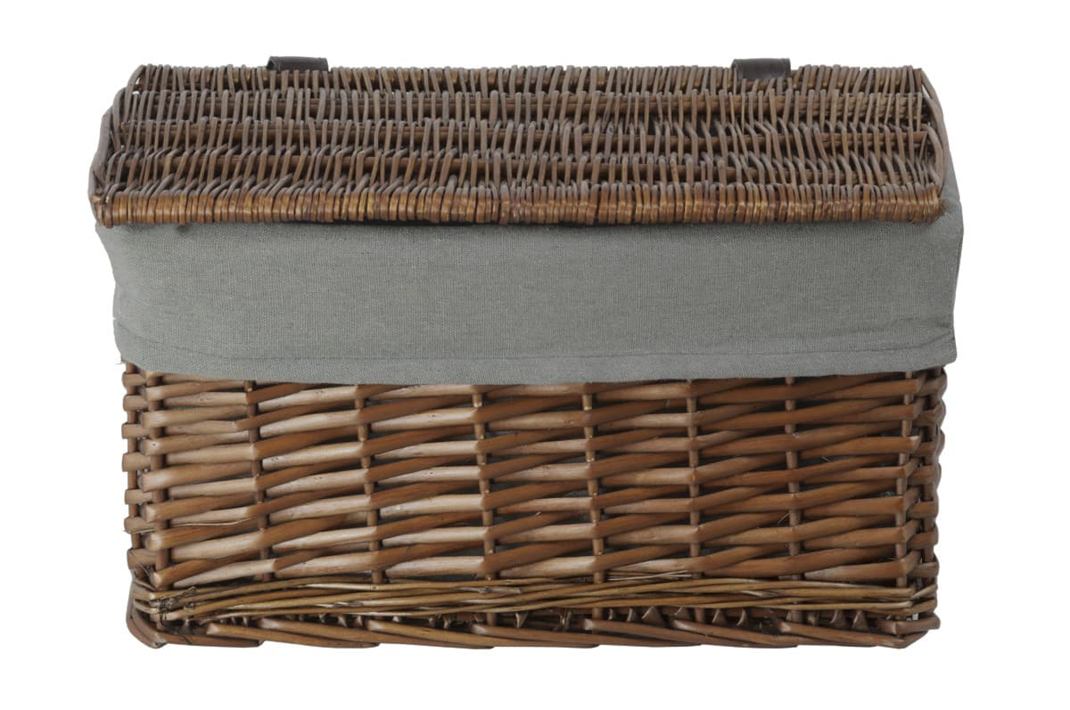 Skrzynia wiklinowa z wyściółką Koszoplotka wenge 38x22x22h