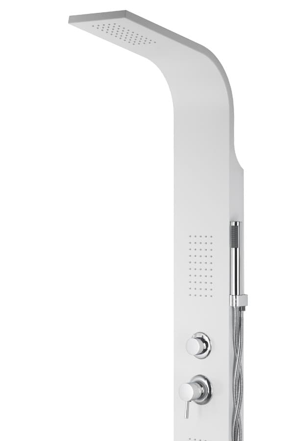 Panel prysznicowy Corsan ALTO Mieszacz Biały Deszczownica LED Wylewka