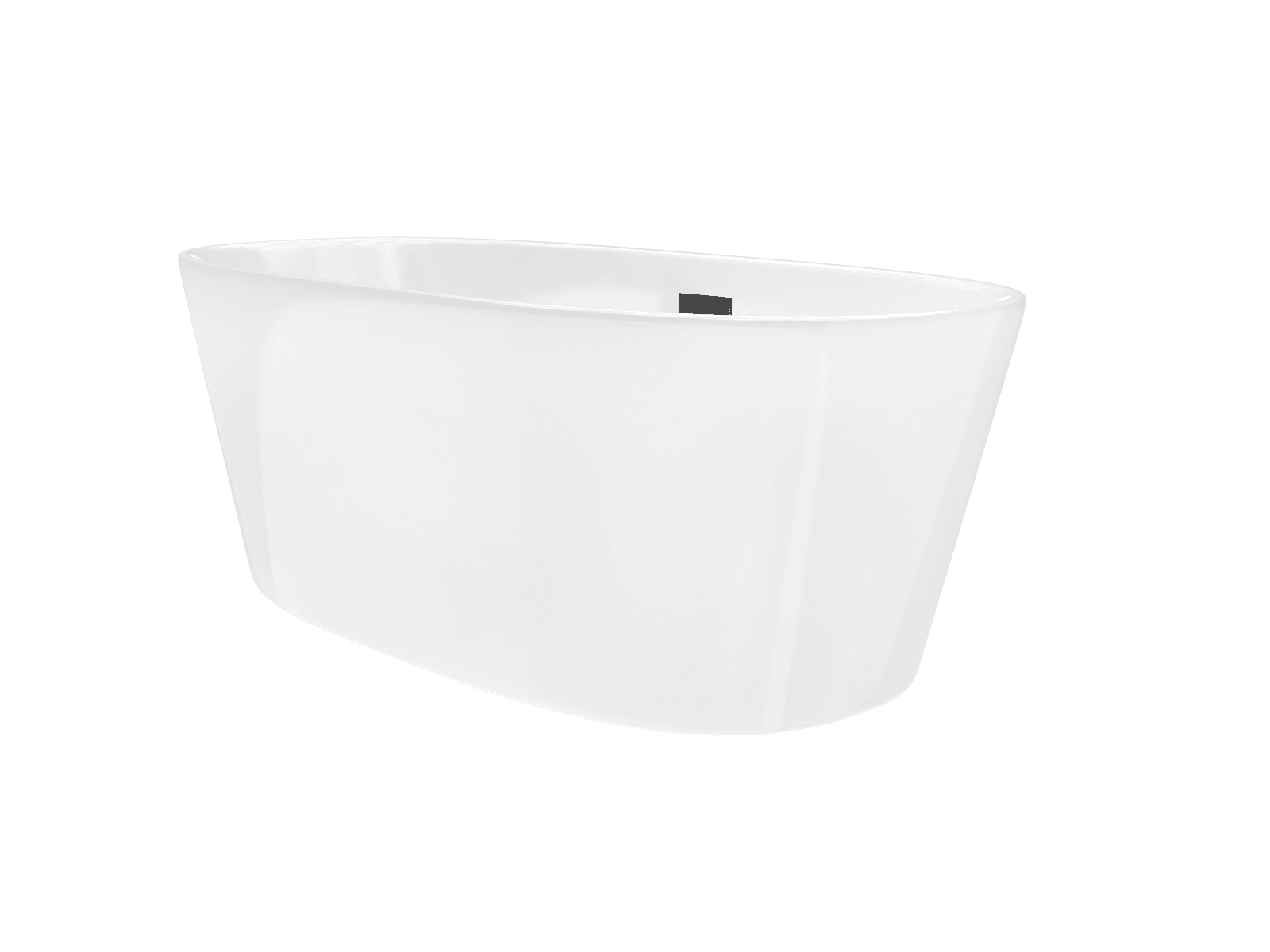 Wanna wolnostojąca Corsan SALINA 160 x 75 cm Korek klik-klak Czarny