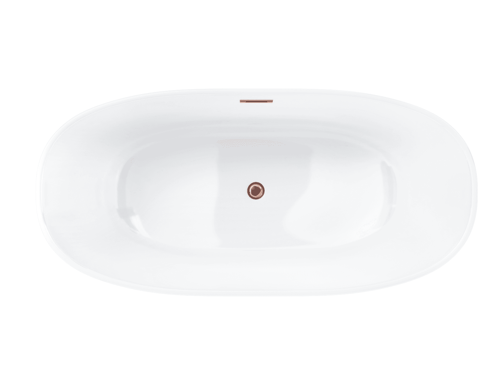 Wanna wolnostojąca Corsan SALINA 160 x 75 cm Korek klik-klak Miedziany / Różowe Złoto