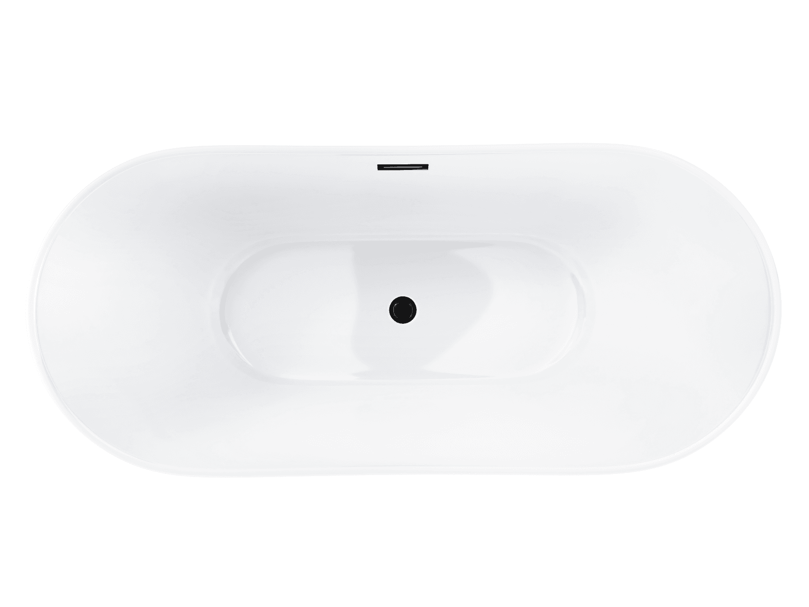 Wanna wolnostojąca Corsan NAUTI 170 x 77 cm Korek klik-klak Czarny