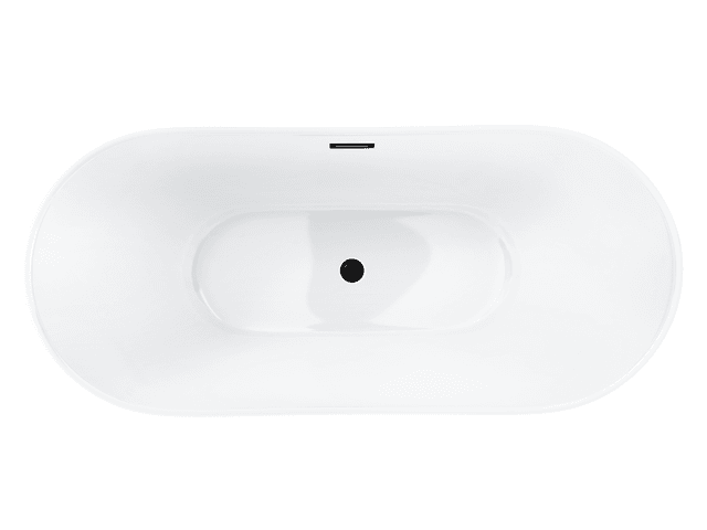 Wanna wolnostojąca Corsan NAUTI 170 x 77 cm Korek klik-klak Czarny