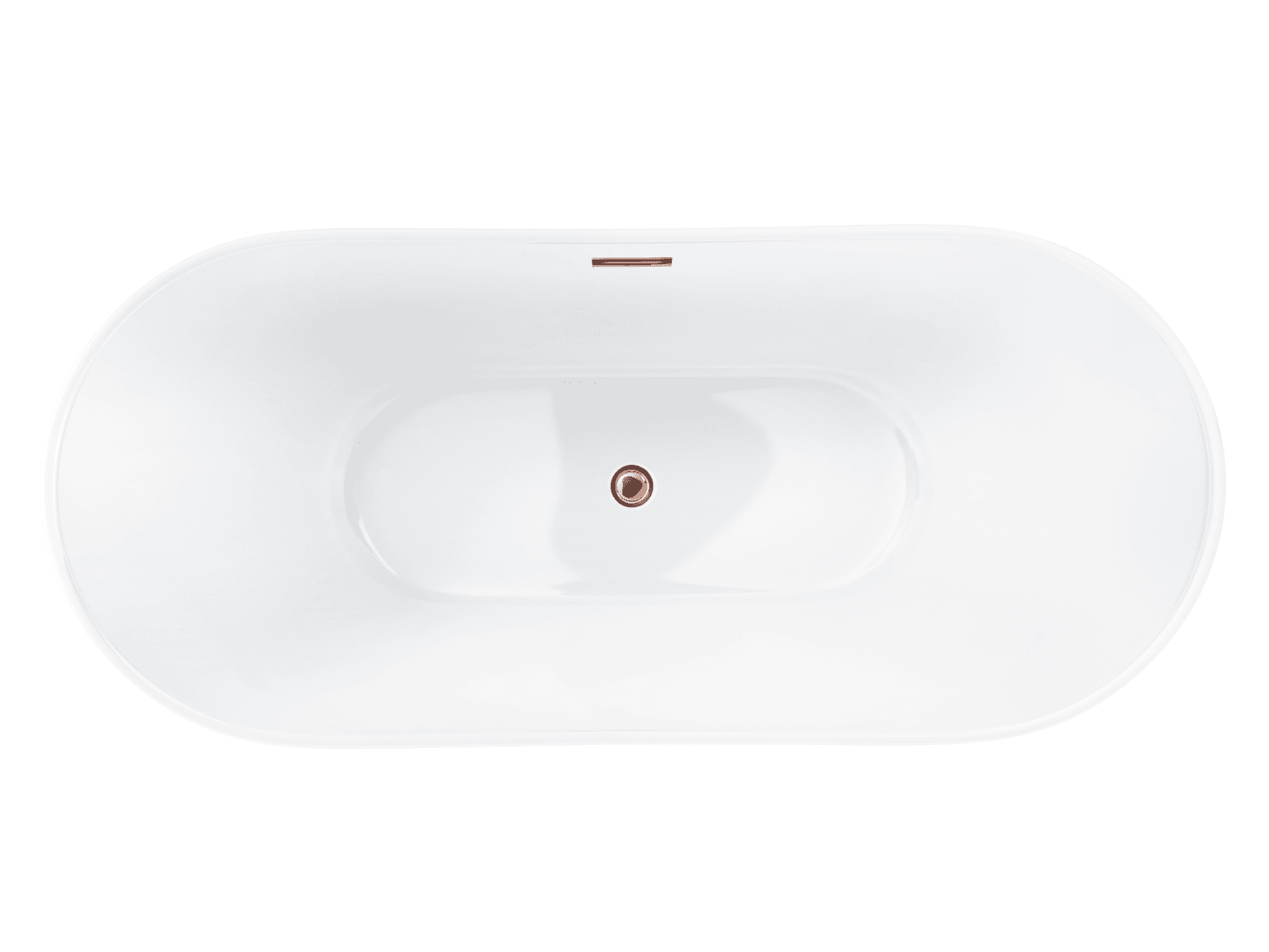 Wanna wolnostojąca Corsan NAUTI 170 x 77 cm Korek klik-klak Miedziany / Różowe Złoto