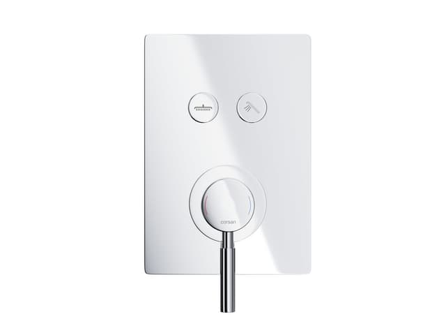 Zestaw prysznicowy Corsan CMZ068CH chrom z deszczownicą i głowicą mieszaczową