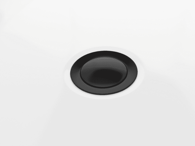 Wanna przyścienna wolnostojąca Corsan ISEO 150 x 75 cm z szeroką krawędzią Korek klik-klak Czarny