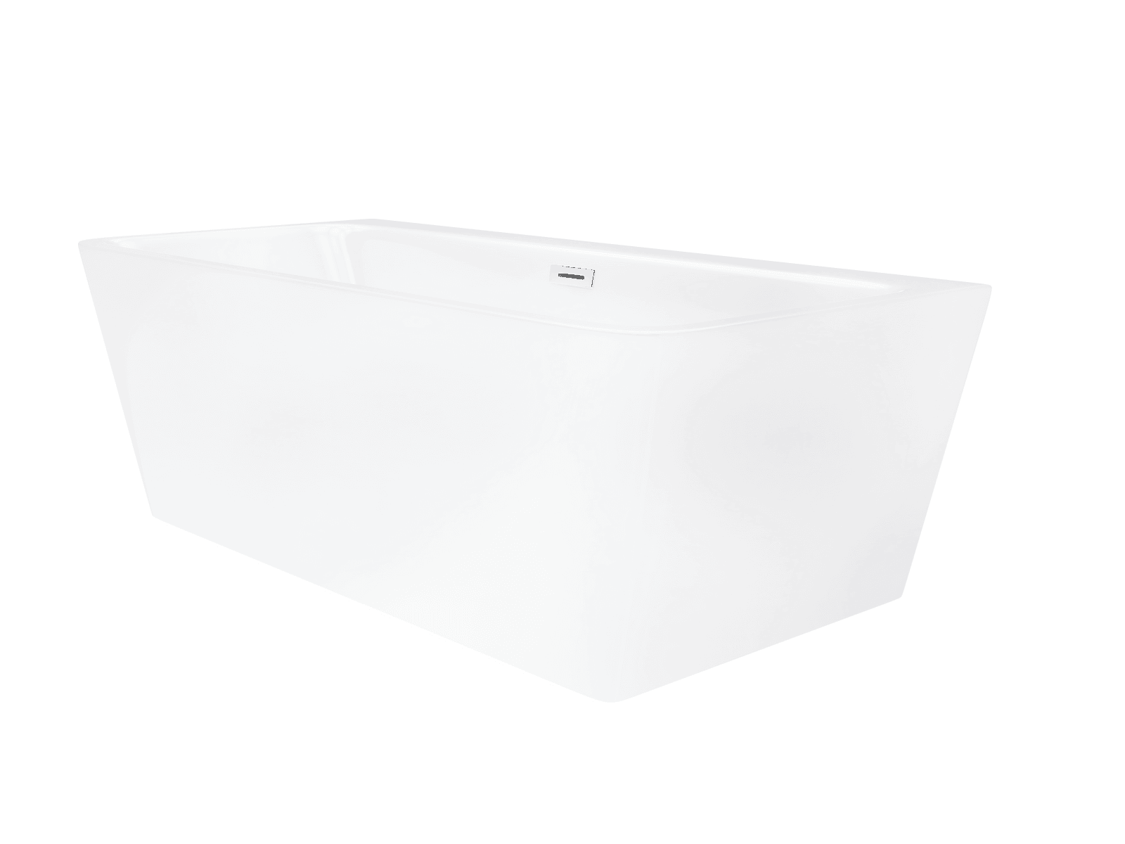 Wanna przyścienna wolnostojąca Corsan ISEO 150 x 75 cm z szeroką krawędzią Korek klik-klak Biały