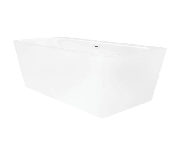 Wanna przyścienna wolnostojąca Corsan ISEO 150 x 75 cm z szeroką krawędzią Korek klik-klak Biały