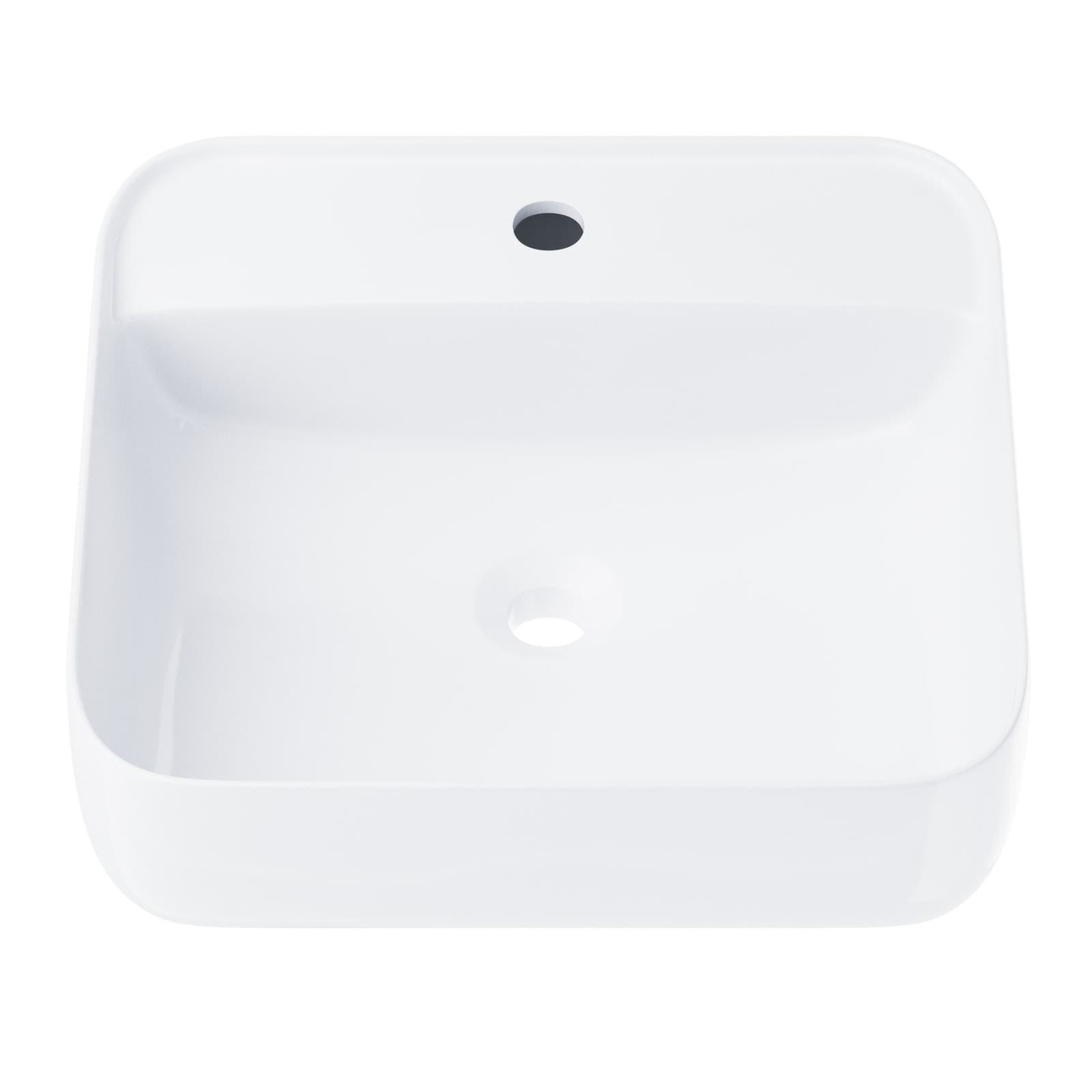 Umywalka nablatowa ANGO UC9902 kwadratowa 395x395x145 mm z otworem na baterię