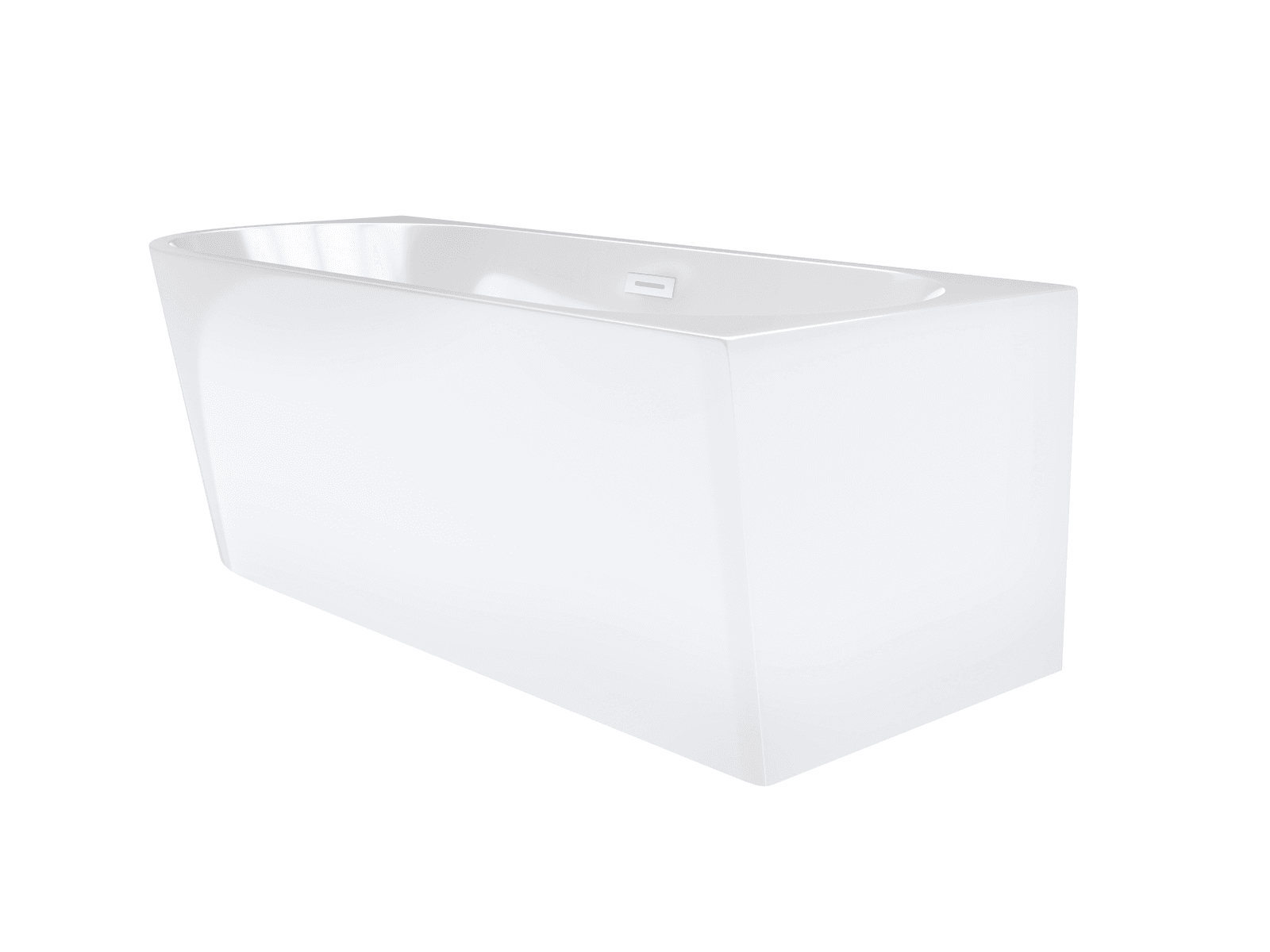 Wanna wolnostojąca narożna Corsan INTERO 160 x 75 Montaż prawostronny Korek klik-klak Biały