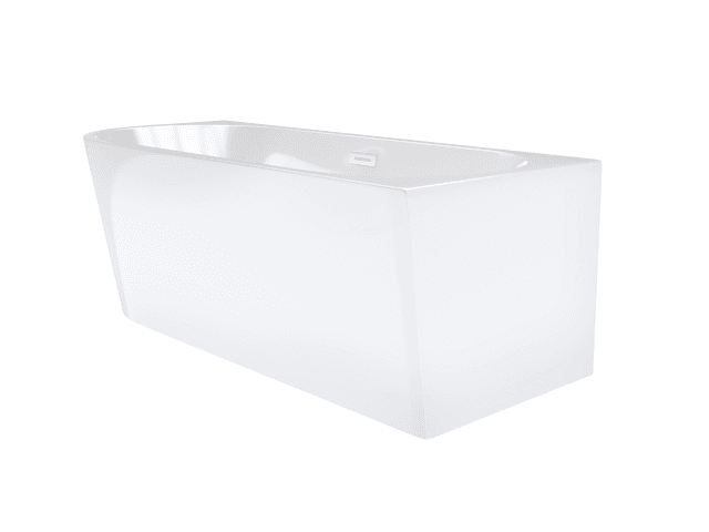 Wanna wolnostojąca narożna Corsan INTERO 160 x 75 Montaż prawostronny Korek klik-klak Biały