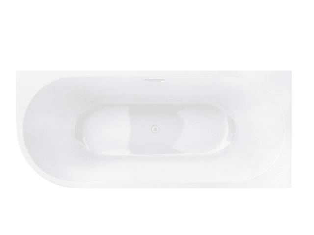 Wanna wolnostojąca narożna Corsan INTERO 160 x 75 Montaż prawostronny Korek klik-klak Biały