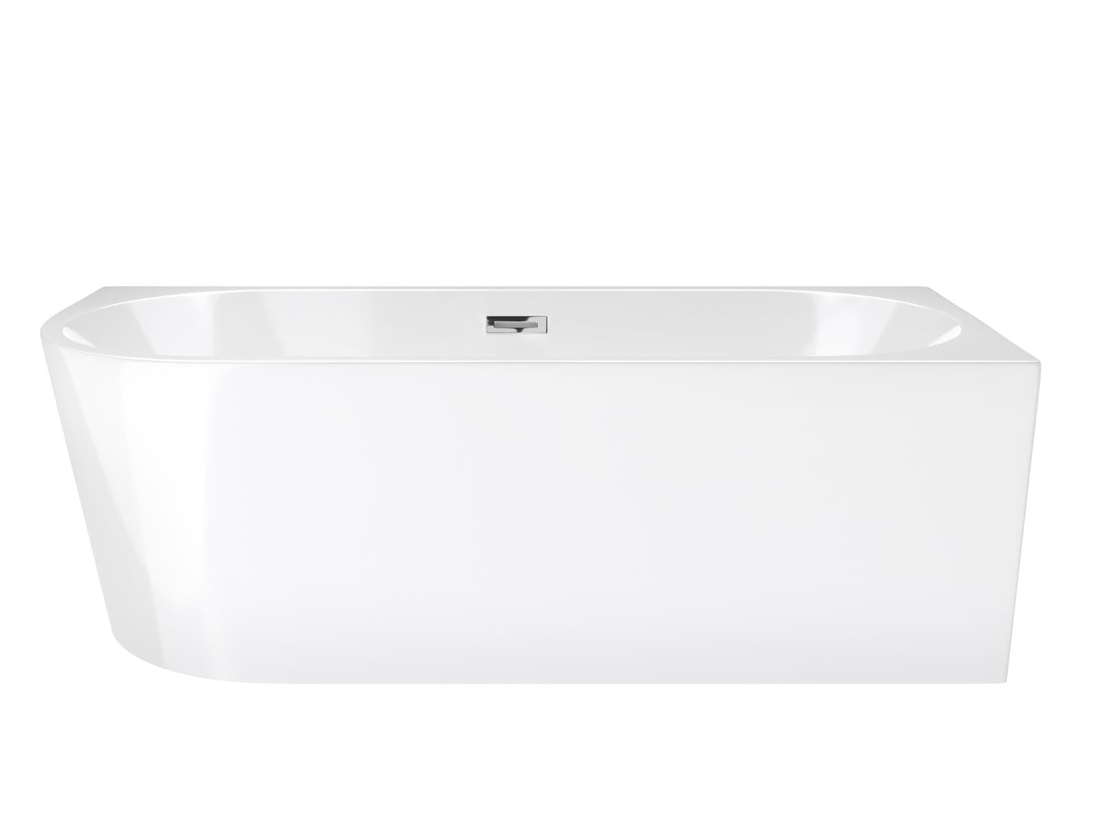 Wanna wolnostojąca narożna Corsan INTERO 160 x 75 Montaż prawostronny Korek klik-klak Chrom