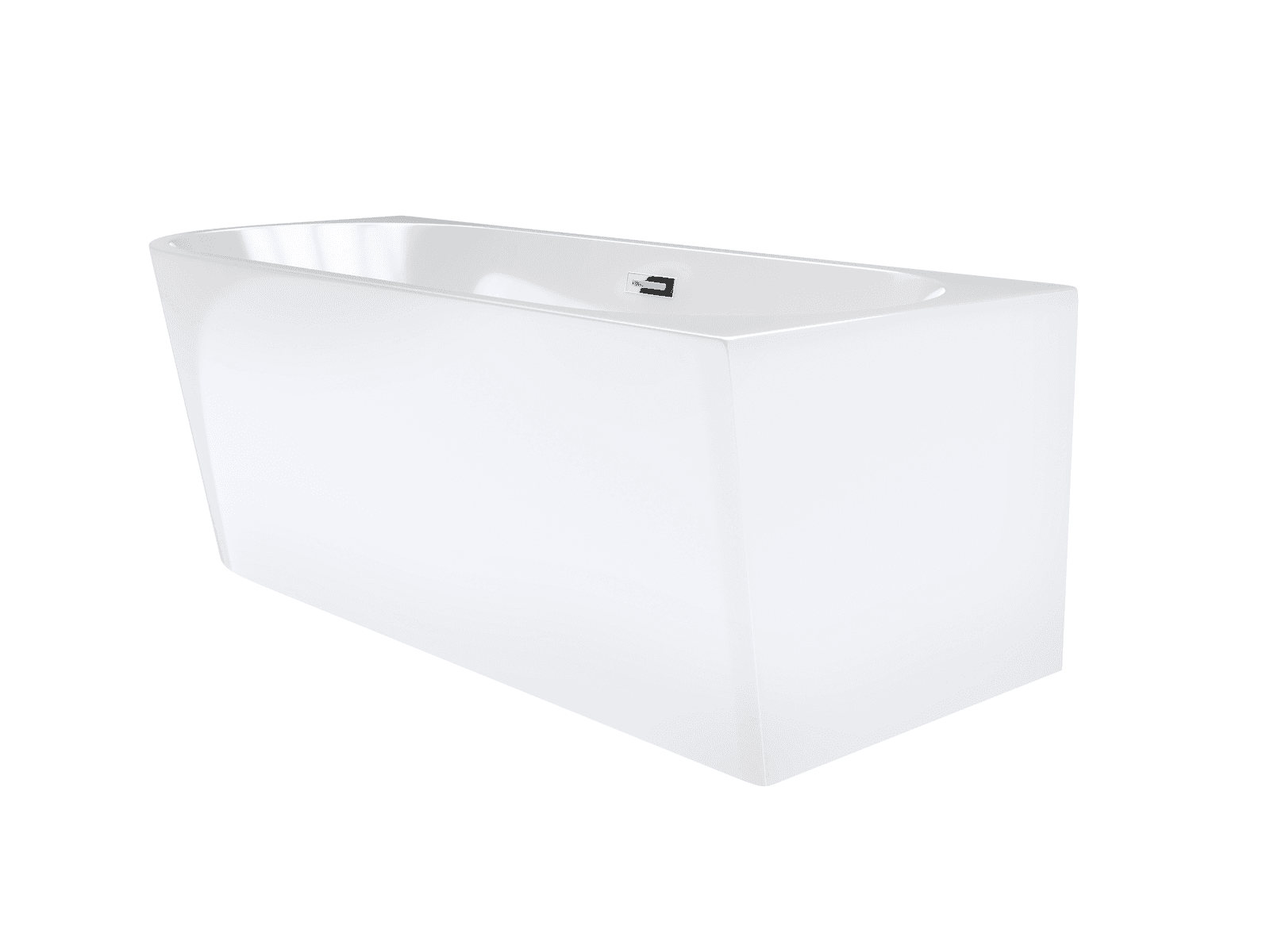 Wanna wolnostojąca narożna Corsan INTERO 160 x 75 Montaż prawostronny Korek klik-klak Chrom