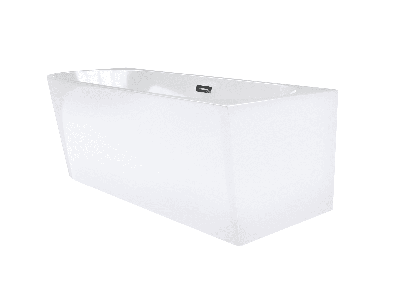 Wanna wolnostojąca narożna Corsan INTERO 160 x 75 Montaż prawostronny Korek klik-klak Czarny