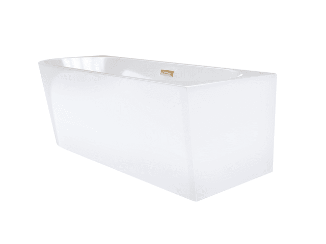 Wanna wolnostojąca narożna Corsan INTERO 160 x 75 Montaż prawostronny Korek klik-klak Miedziany / Różowe Złoto