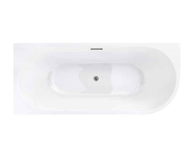 Wanna wolnostojąca narożna Corsan INTERO 170 x 73 Montaż lewostronny Korek klik-klak Chrom