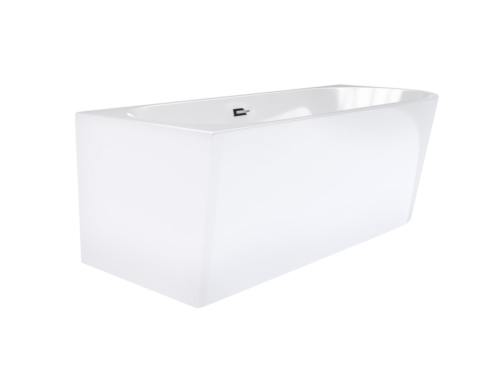 Wanna wolnostojąca narożna Corsan INTERO 170 x 73 Montaż lewostronny Korek klik-klak Chrom