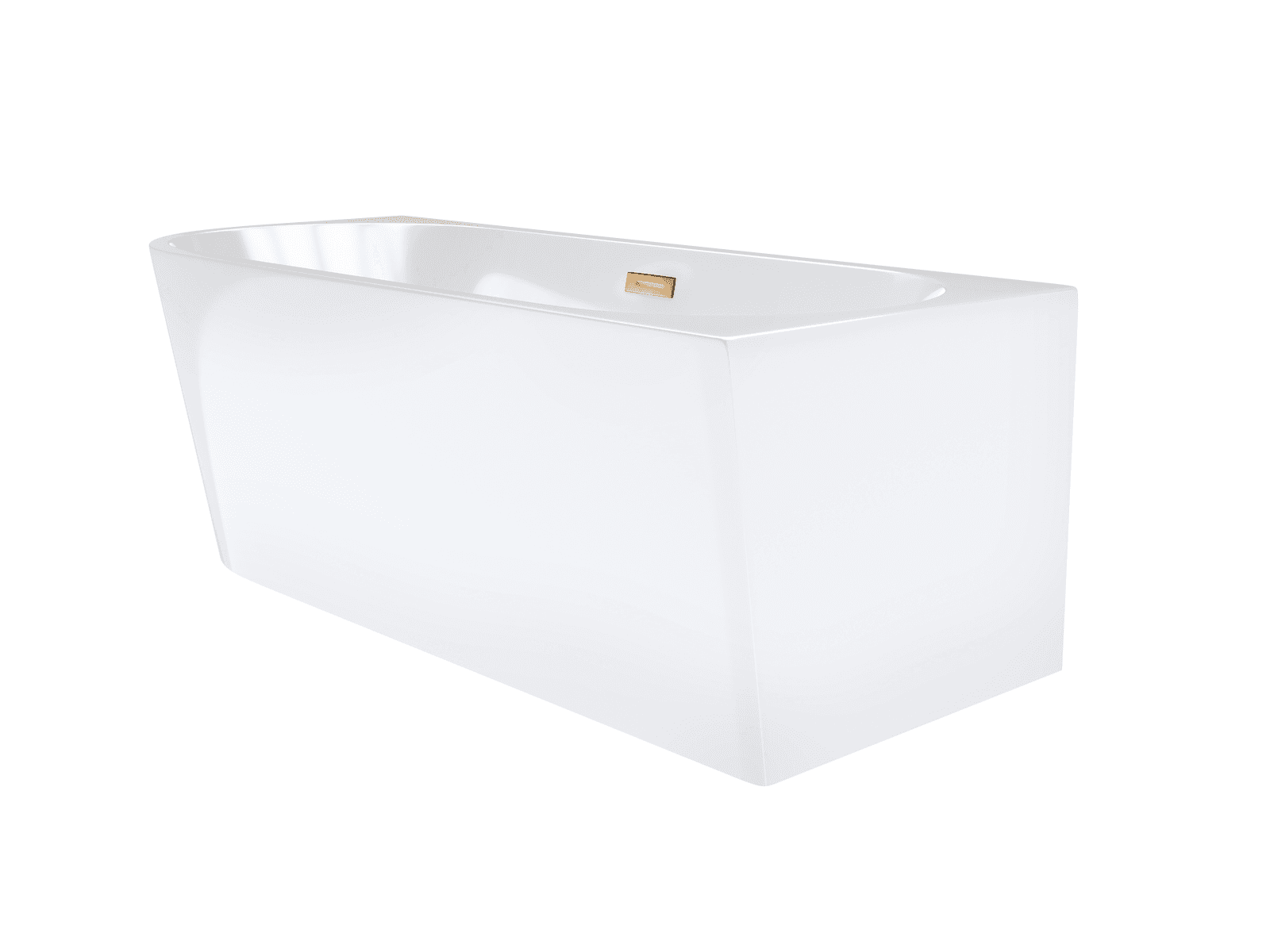 Wanna wolnostojąca narożna Corsan INTERO 170 x 73 Montaż prawostronny Korek klik-klak Miedziany / Różowe Złoto