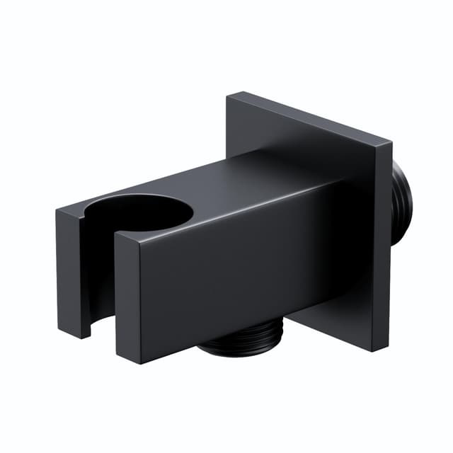 Uchwyt prysznicowy Corsan CMU041BL czarny z przyłączem do słuchawki