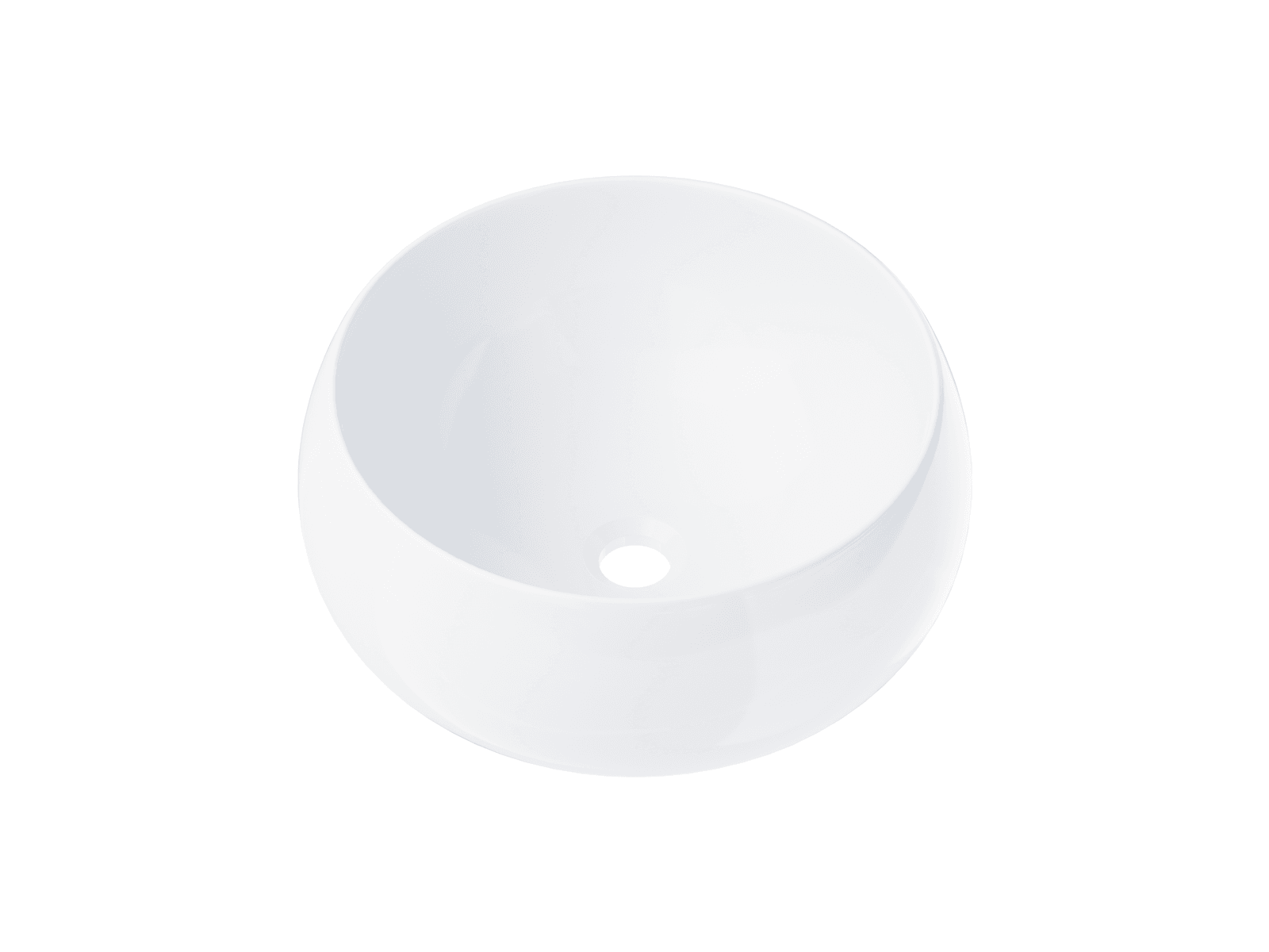 Umywalka nablatowa LUGO UC9926GL okrągła 400x400x160 mm z korkiem Klik-Klak złotym