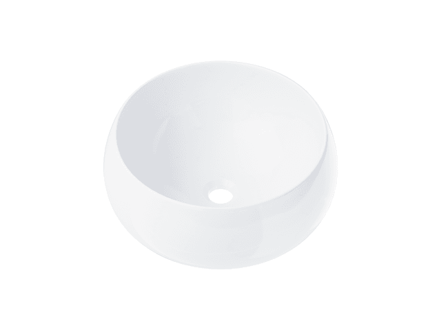 Umywalka nablatowa LUGO UC9926GL okrągła 400x400x160 mm z korkiem Klik-Klak złotym