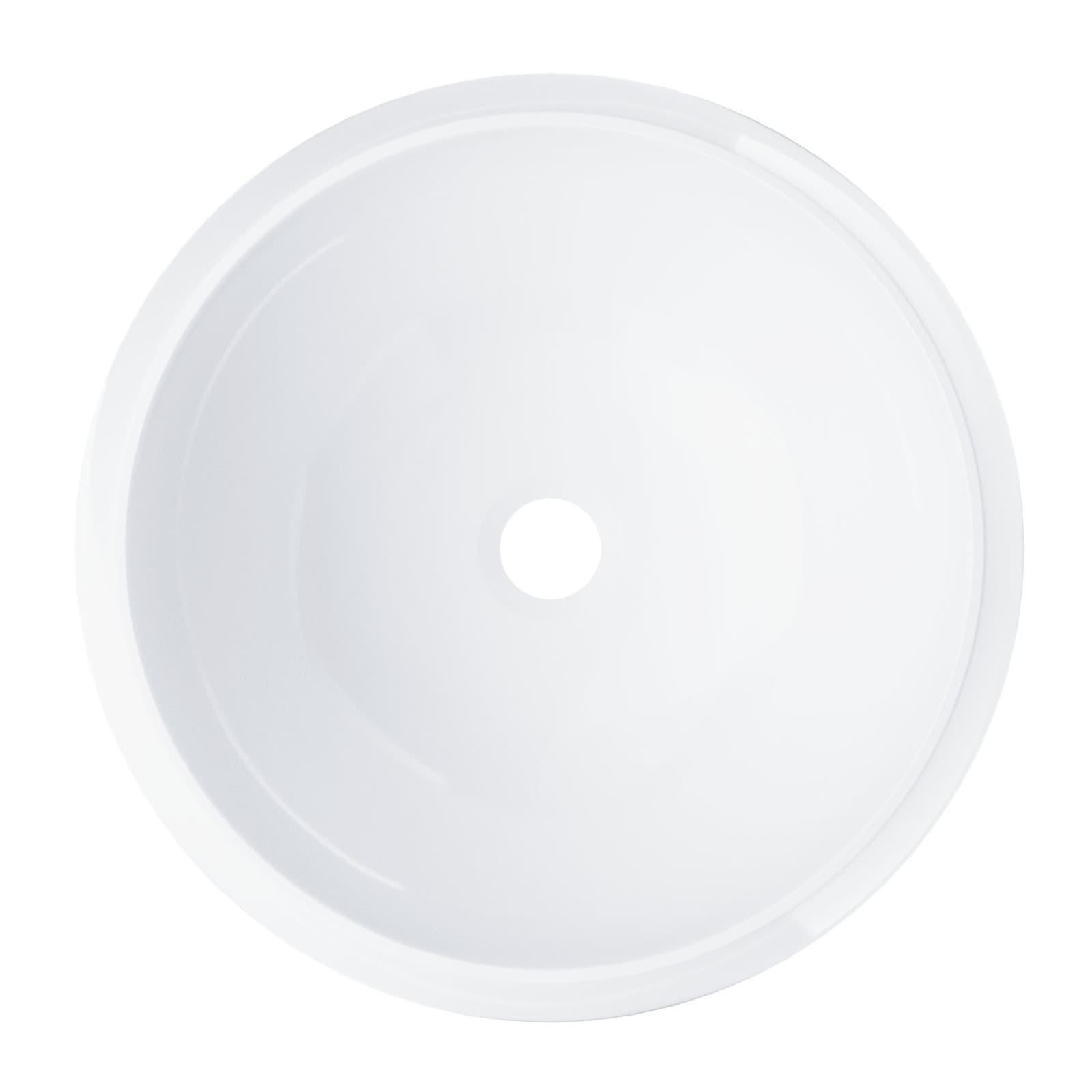 Umywalka nablatowa LUGO UC9926BL okrągła 400x160 mm z korkiem Klik-Klak czarnym