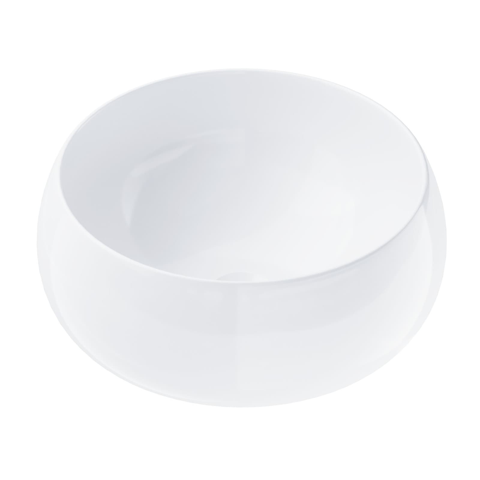 Umywalka nablatowa LUGO UC9926WH okrągła 400x400x160 mm z korkiem Klik-Klak białym