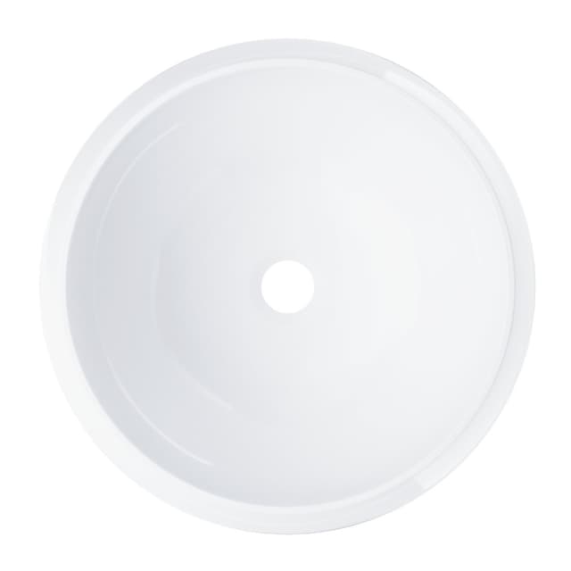 Umywalka nablatowa LUGO UC9926WH okrągła 400x400x160 mm z korkiem Klik-Klak białym