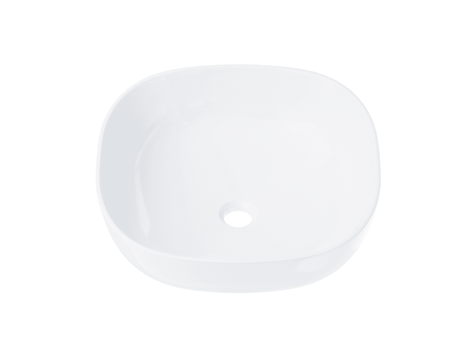 Umywalka nablatowa MONO UC9995GL kwadratowa 420x420x145 mm z korkiem Klik-Klak złotym