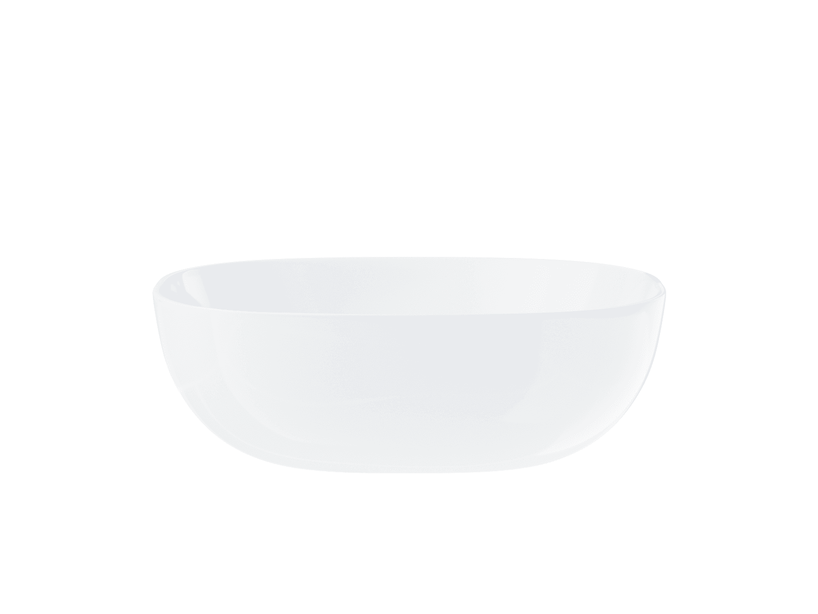 Umywalka nablatowa MONO UC9995WH kwadratowa 420x420x145 mm z korkiem Klik-Klak białym