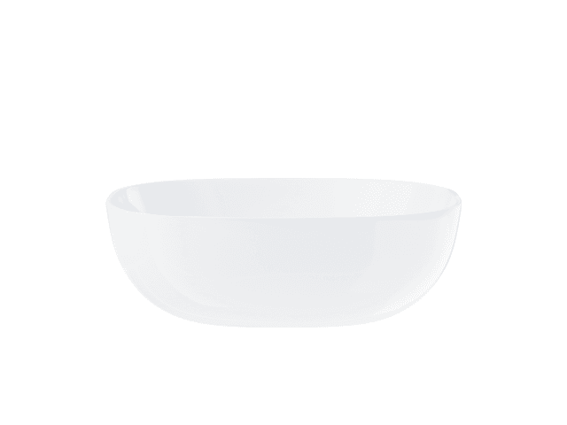 Umywalka nablatowa MONO UC9995WH kwadratowa 420x420x145 mm z korkiem Klik-Klak białym