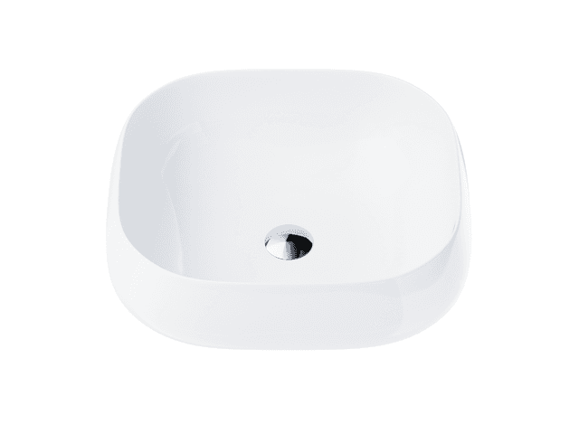 Umywalka nablatowa MONO UC9933CH prostokątna 450x410x145 mm z korkiem Klik-Klak chrom