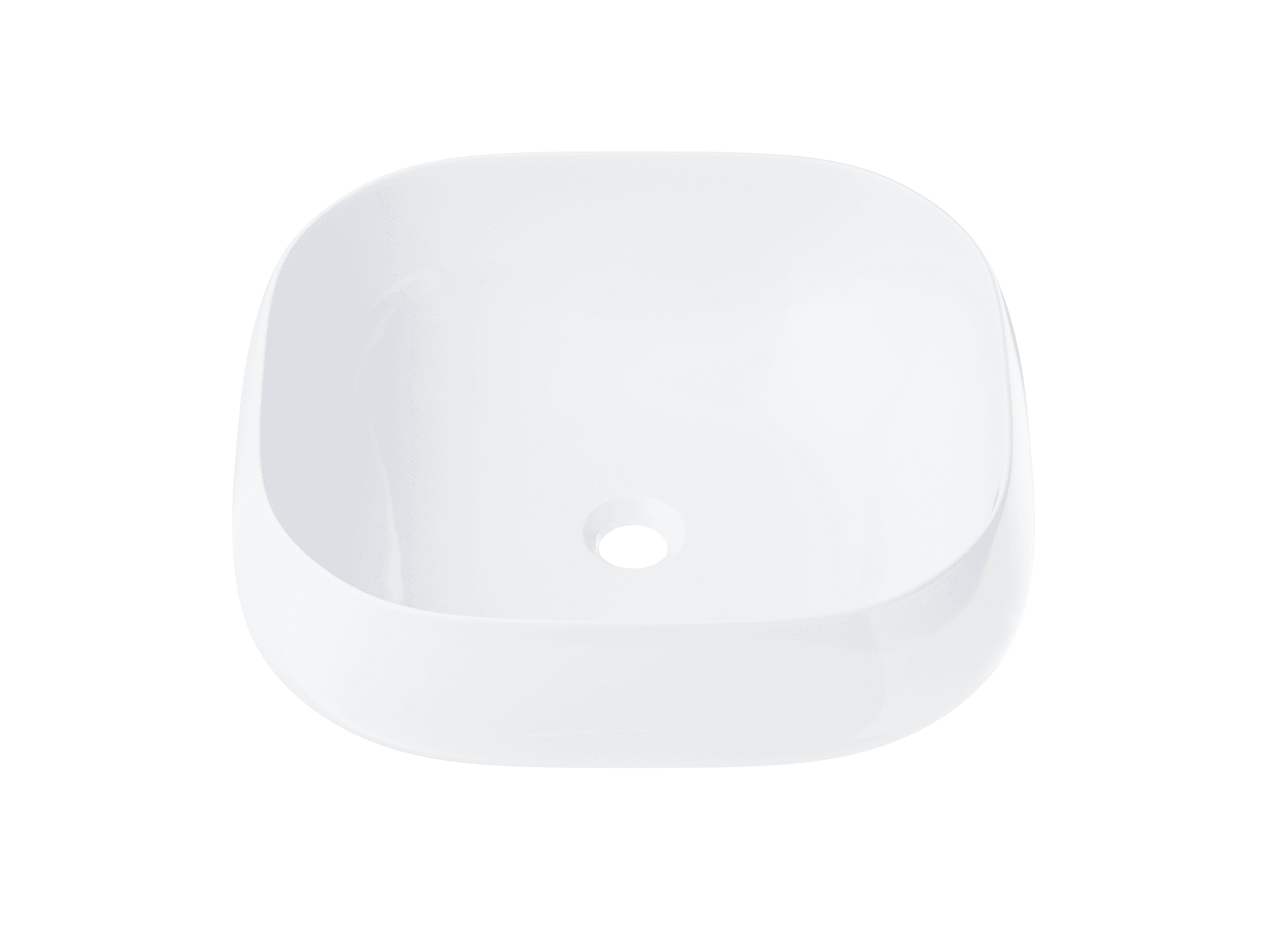 Umywalka nablatowa MONO UC9933GL prostokątna 450x410x145 mm z korkiem Klik-Klak złotym